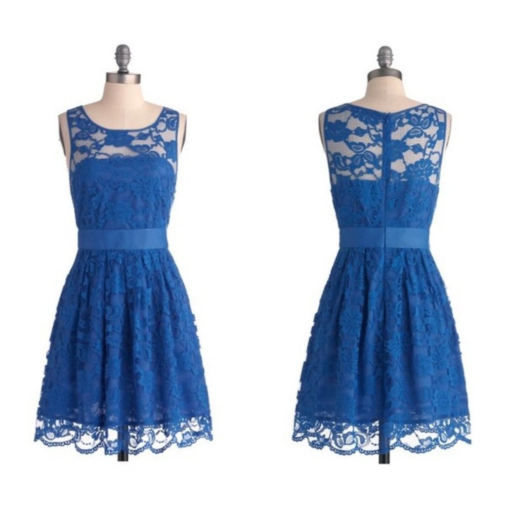 BB Dakota Royal Blue Lace Dress